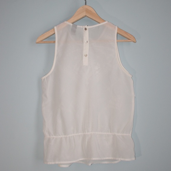 White Sheer Embroidered Tunic Top - Picture 4 of 5